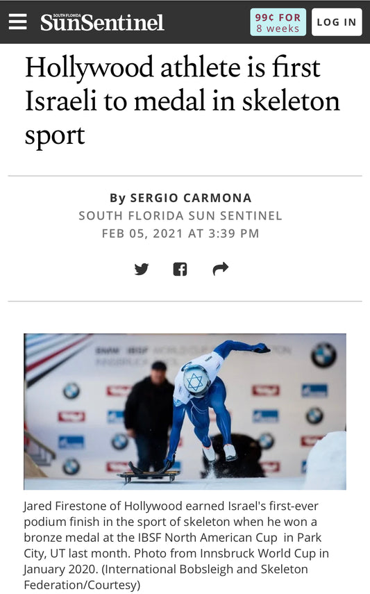 sen sentinel jewish jet jared firestone israel skeleton