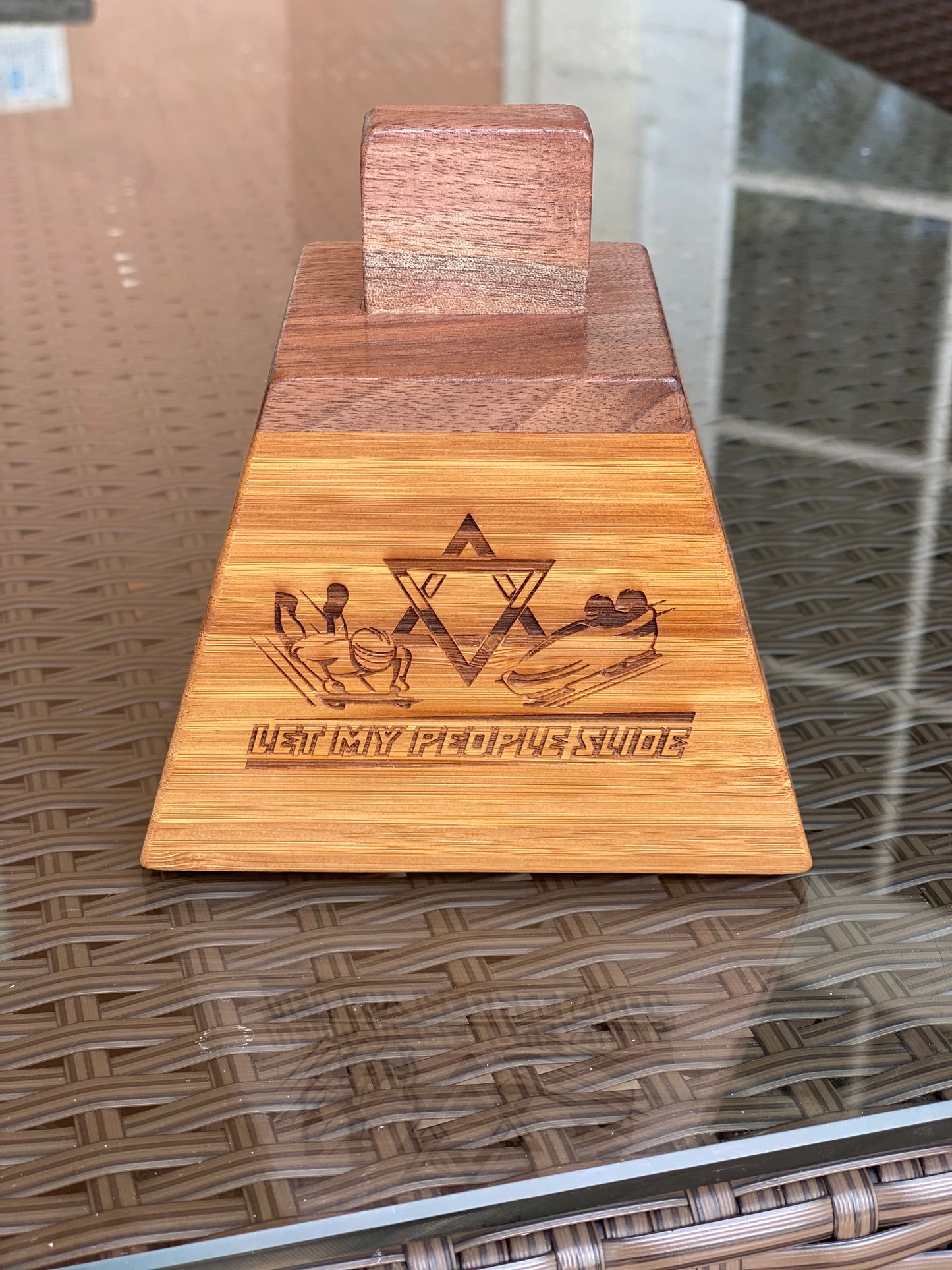 Israel Bobsled & Skeleton Woodcrafted Cowbell